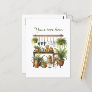 Carte Postale Amateurs de jardinage mignon personnalisable