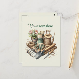 Carte Postale Amateurs de jardinage mignon personnalisable