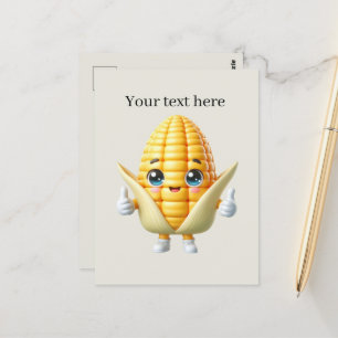 Carte Postale Amateurs de maïs mignon ajouter du texte
