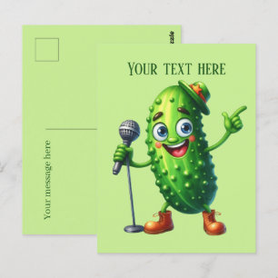 Carte Postale Amateurs de pickles amusants ajouter du texte