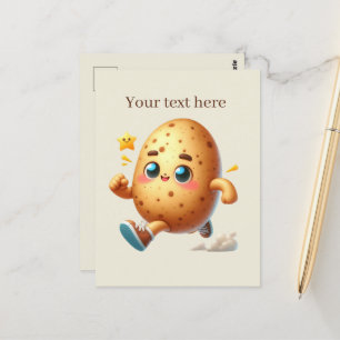 Carte Postale Amateurs de pommes de terre mignonnes personnalisa