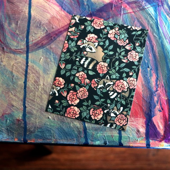 Carte Postale Amateurs de raccoon mignon raccoons art une person (Créateur téléchargé)