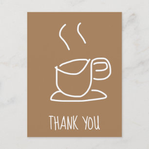 Carte Postale Amateurs de thé Amateurs de café moderne merci