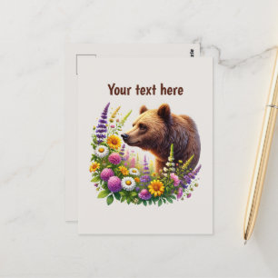 Carte Postale Amateurs d'ours mignonnes personnalisables