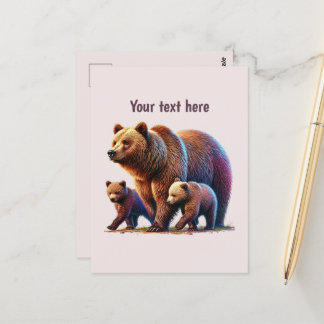 Carte Postale Amateurs d'ours mignonnes personnalisables