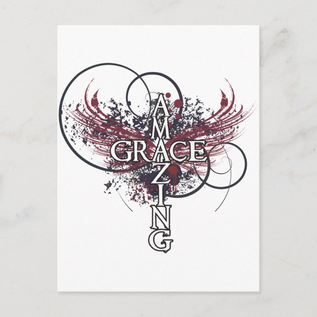 Carte Postale Amazing grace christian cross (Devant)