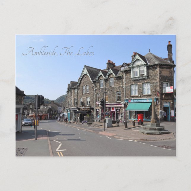 Carte Postale Ambleside Town Centre, Les Lacs, Angleterre (Devant)