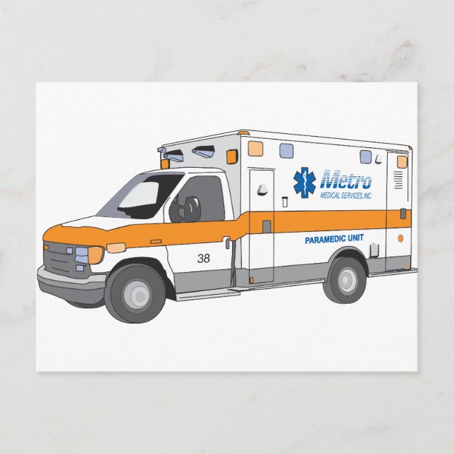 Carte Postale Ambulance (Devant)