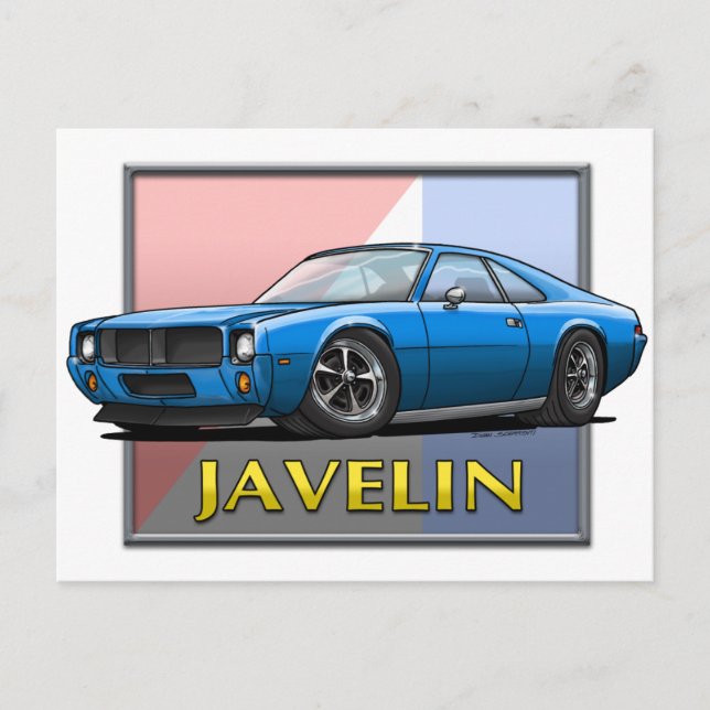 Carte Postale AMC_Javelin_Bleu (Devant)