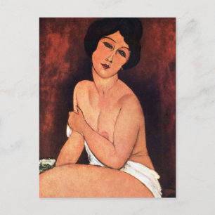 Carte Postale Amedeo Modigliani Grande Femme Assis