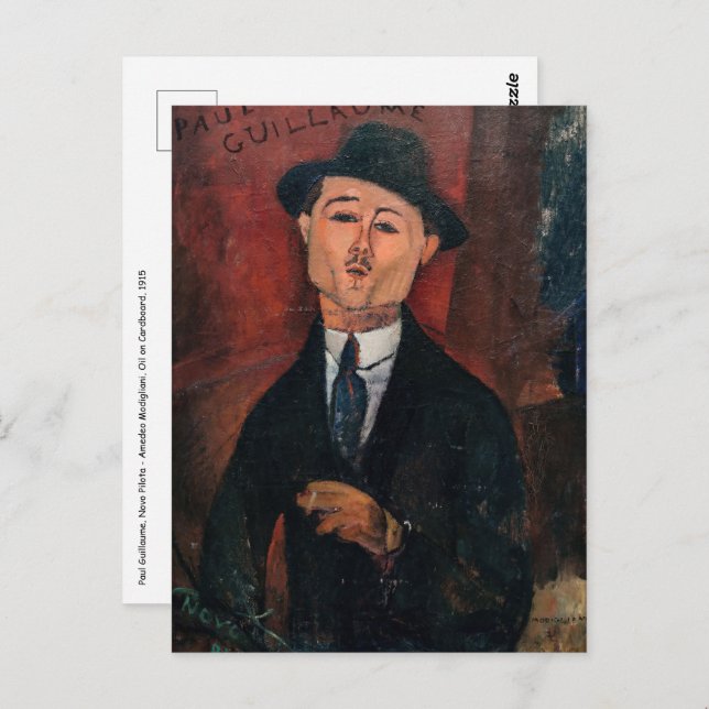 Carte Postale Amedeo Modigliani - Paul Guillaume, Novo Pilota (Devant / Derrière)