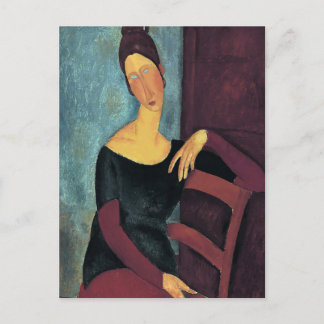 Carte Postale Amedeo Modigliani, Portrait de la femme de l'artis