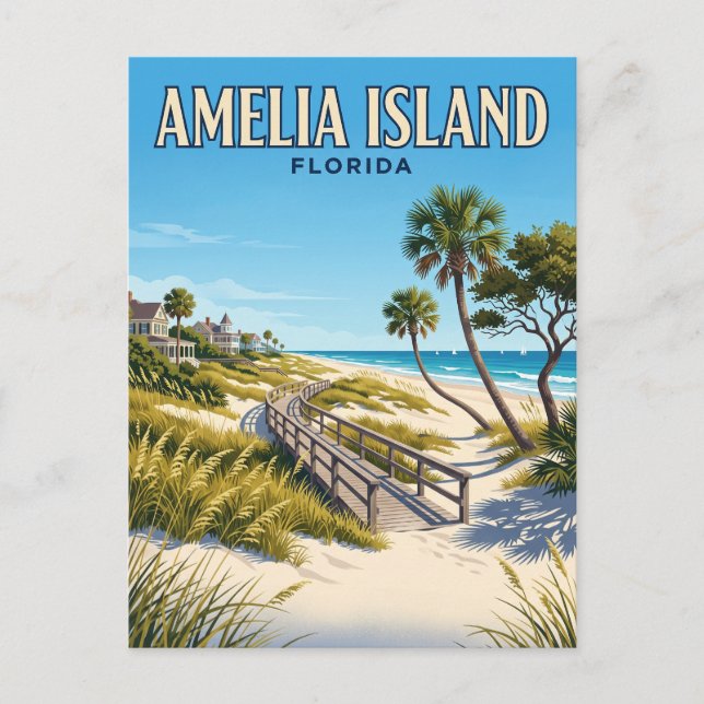 Carte Postale Amelia Island Floride (Devant)