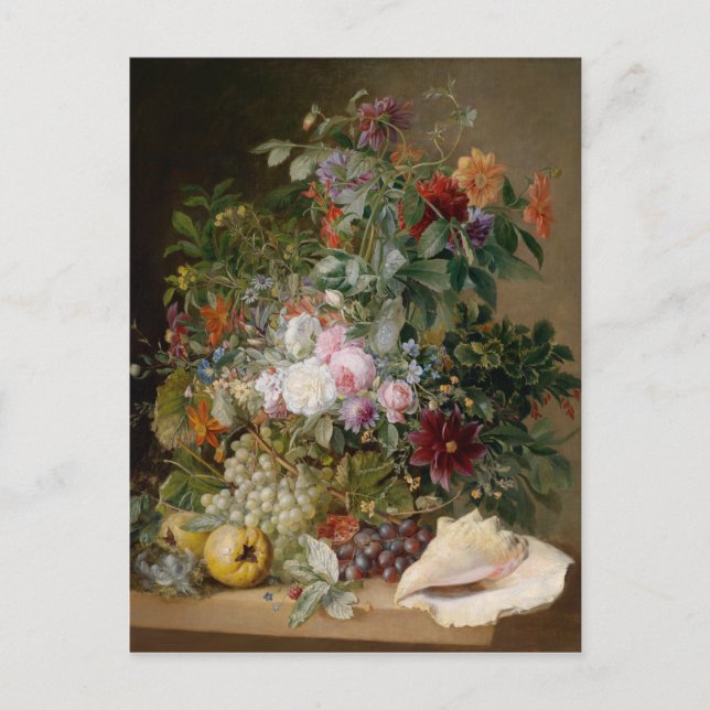 Carte Postale Aménagement des fleurs et coquillage (Devant)