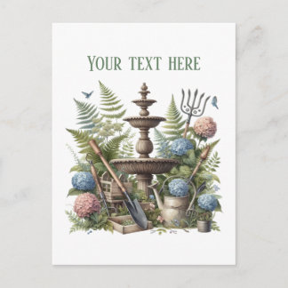Carte Postale Aménagement paysager jardinage personnalisable 