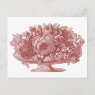 Carte Postale Aménagement vintage de fleurs mauves