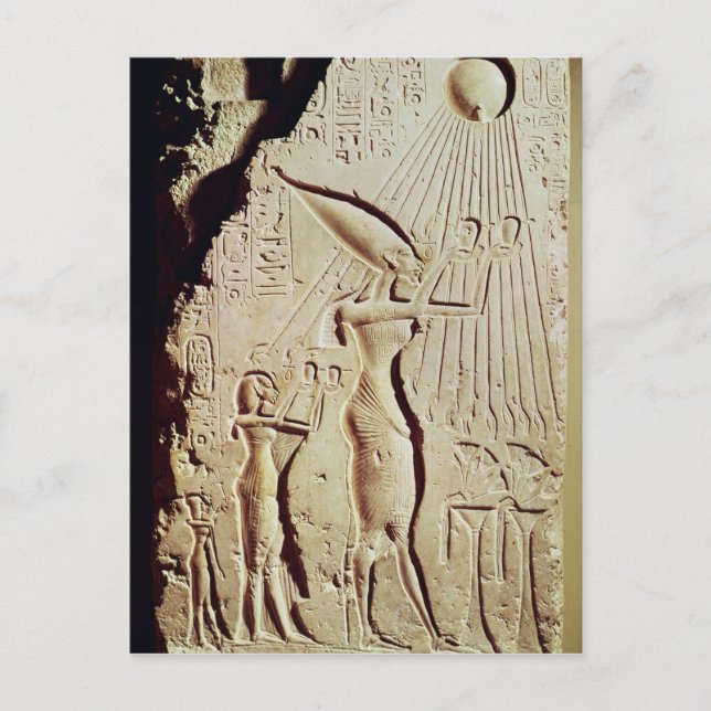 Carte Postale Amenophis IV, Nefertiti et fille (Devant)