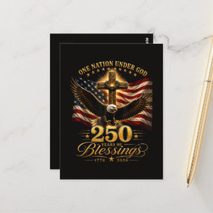 Carte Postale Américain 250e anniversaire patriotique États-Unis