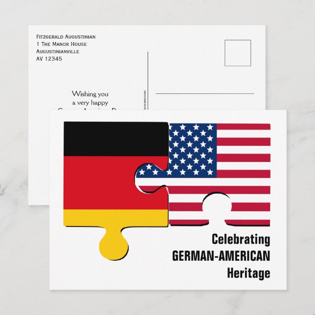 CARTE POSTALE AMÉRICAIN ALLEMAND (Devant / Derrière)