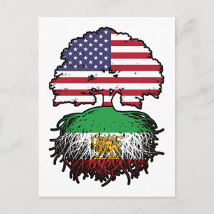 Carte Postale Américain cultivé aux racines iraniennes Lion et S