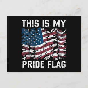 Carte Postale Américain patriotique Ceci est mon drapeau de fier
