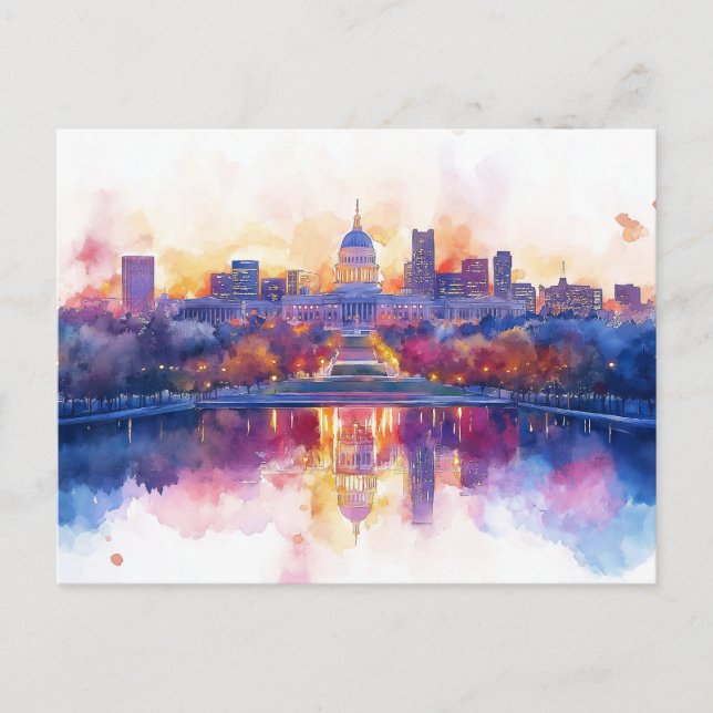 Carte postale américaine Capitol Washington DC Hol (Devant)