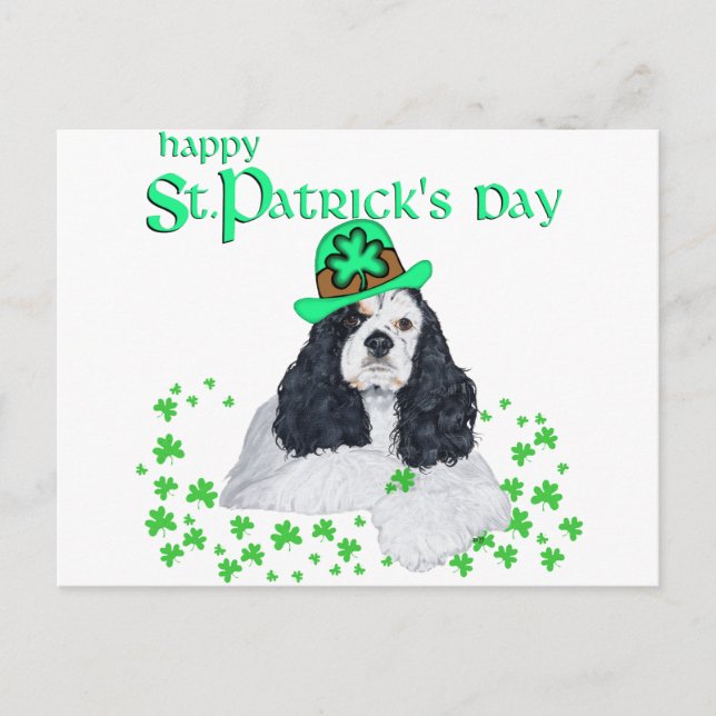 Carte Postale American Cocker Spaniel Saint-Patrick (Devant)