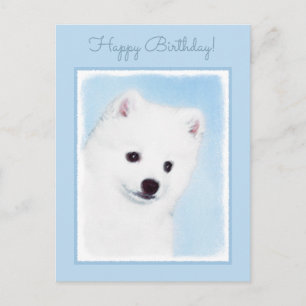 Carte Postale American Eskimo Dog Painting - Original Dog Art