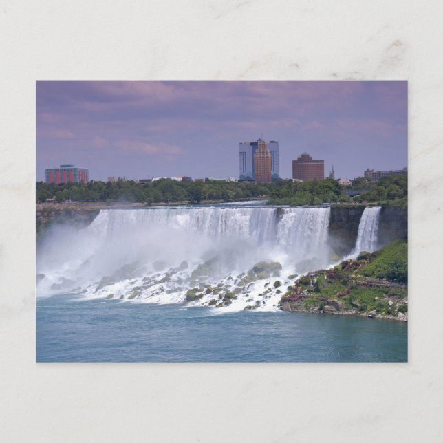 Carte Postale American Falls et au-delà à Niagara (Devant)