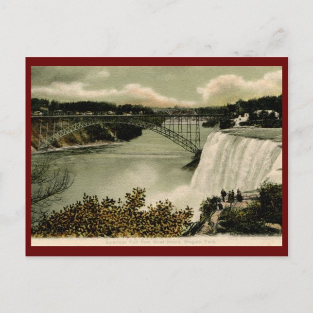 Carte Postale American Falls, île aux chèvres, Niagara Falls 190 (Devant)