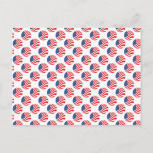 Carte Postale American Flag Fourth of July Patriotic