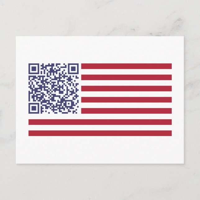 Carte Postale American Flag National Anthem QR Code (Devant)