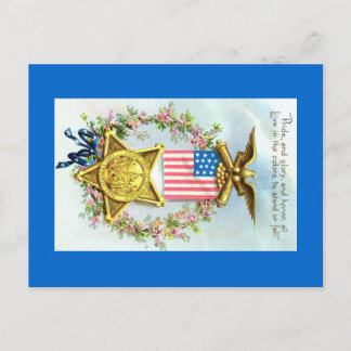 Carte postale - American Flag Star Eagle