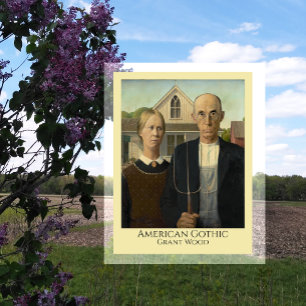 Carte Postale American Gothic, Americana, Grant Wood