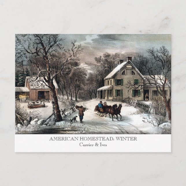 Carte postale - AMERICAN HOMESTEAD : Hiver (Devant)