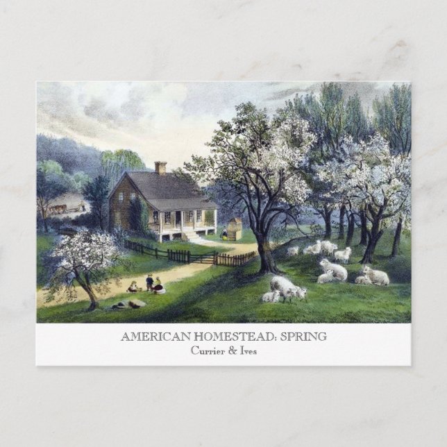 Carte postale - AMERICAN HOMESTEAD : Printemps (Devant)