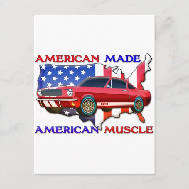 Carte Postale American Muscle Car (Devant)