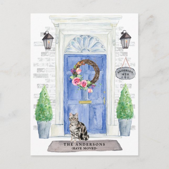 Carte Postale American Shorthair Cat Moving Faire-part (Devant)