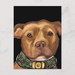CARTE POSTALE AMERICAN STAFFORDSHIRE TERRIER  