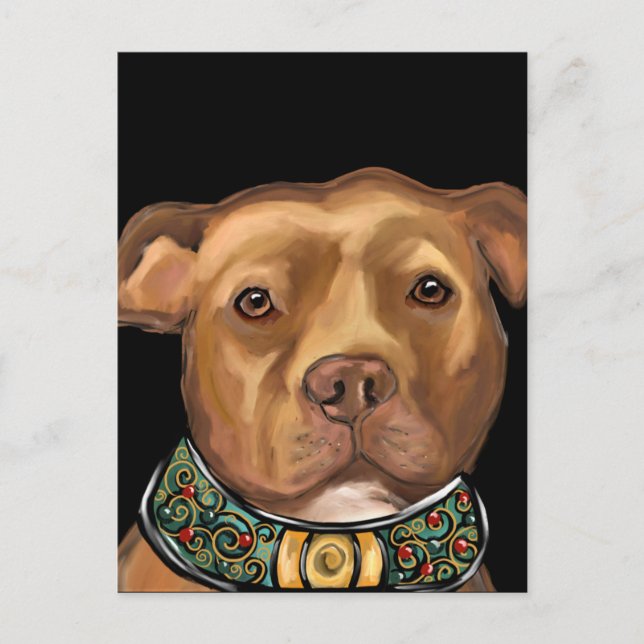 CARTE POSTALE AMERICAN STAFFORDSHIRE TERRIER   (Devant)
