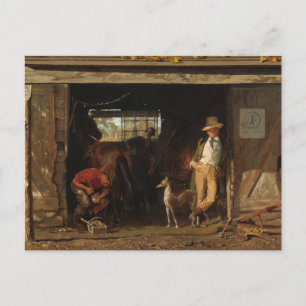 Carte Postale American WildWest Blacksmith et Cowboy