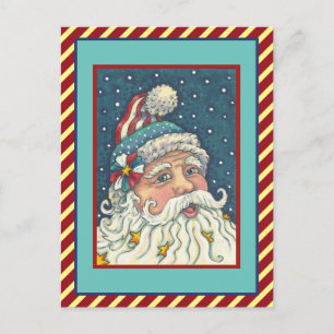 CARTE POSTALE AMERICANA ST. NICK, PÈRE NOËL PATRIOTIQUE NOËL