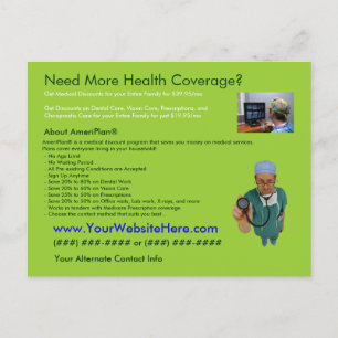 Carte Postale AmeriPlan Health Coverage Postcard