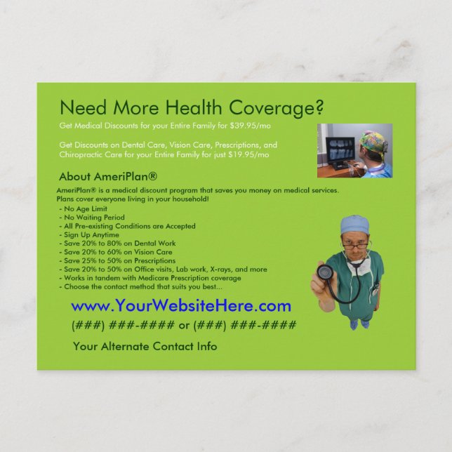 Carte Postale AmeriPlan Health Coverage Postcard (Devant)
