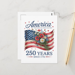 Carte Postale Amérique 250 Ans de Liberté 1776 2026