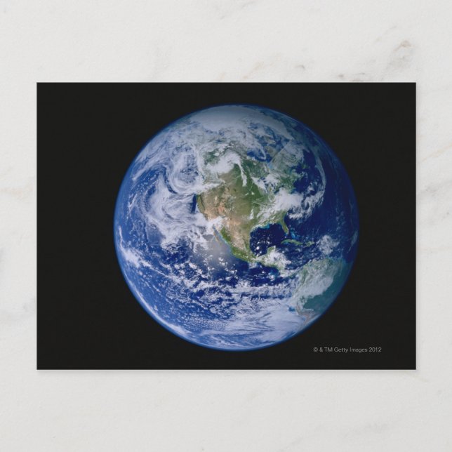Carte Postale Amérique du Nord vue de l'espace (Devant)