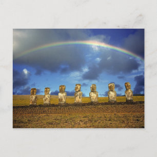 Carte Postale Amérique du Sud, Chili, île de Pâques. Le complet