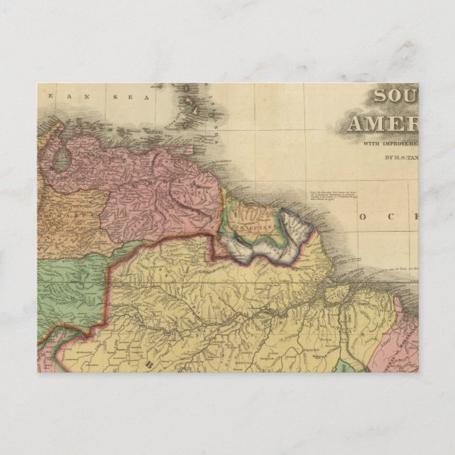 Carte Postale Amérique du Sud moitié nord (Devant)