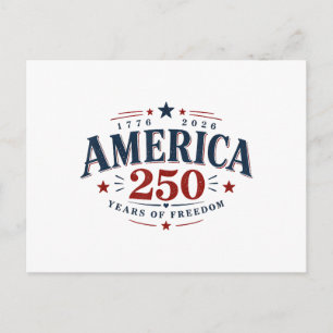 Carte Postale Amérique États-Unis 250e, 250 Ans de Liberté