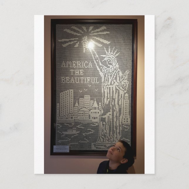 Carte Postale Amérique la Belle en Art de Fils (Devant)